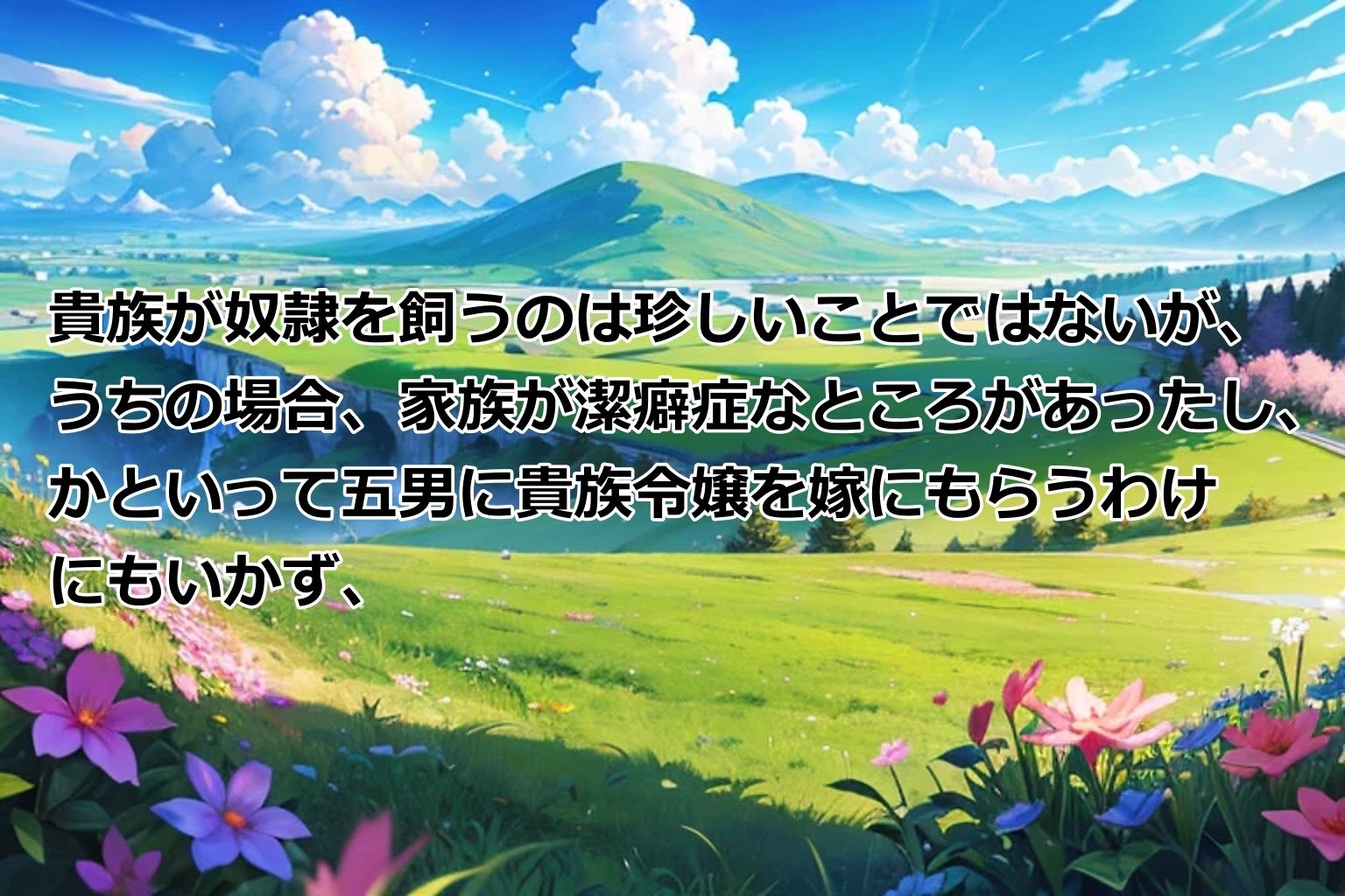 貴族の五男坊に転生した俺が特にやることないので爆乳メイドを飼う。 サンプル2ページ目