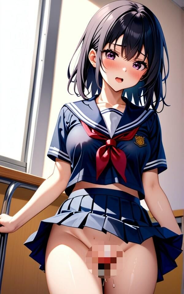 可愛いギャルのセーラー服コスプレ「まだ、着れるかな？」 サンプル2ページ目