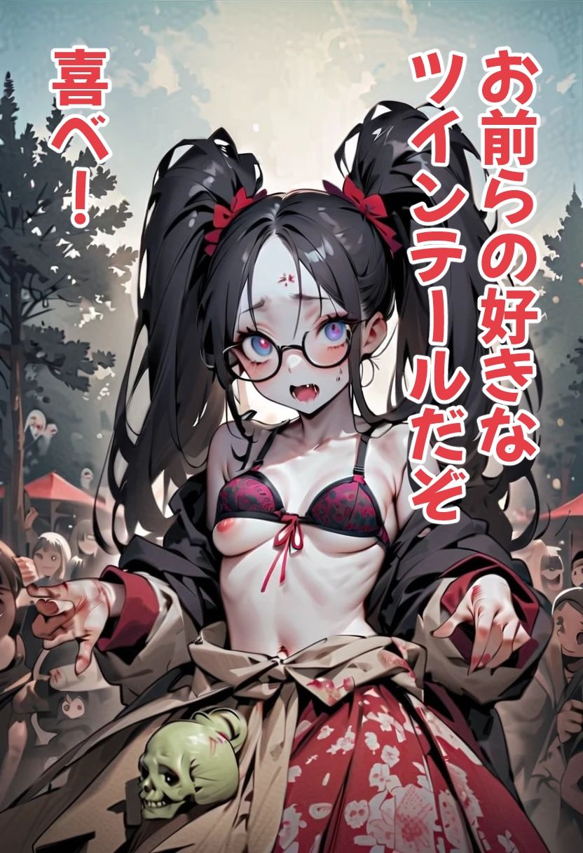 ゾンビオデコメガネちゃんと闇テーマパークでデート 巨乳・緑バージョン編 サンプル5ページ目