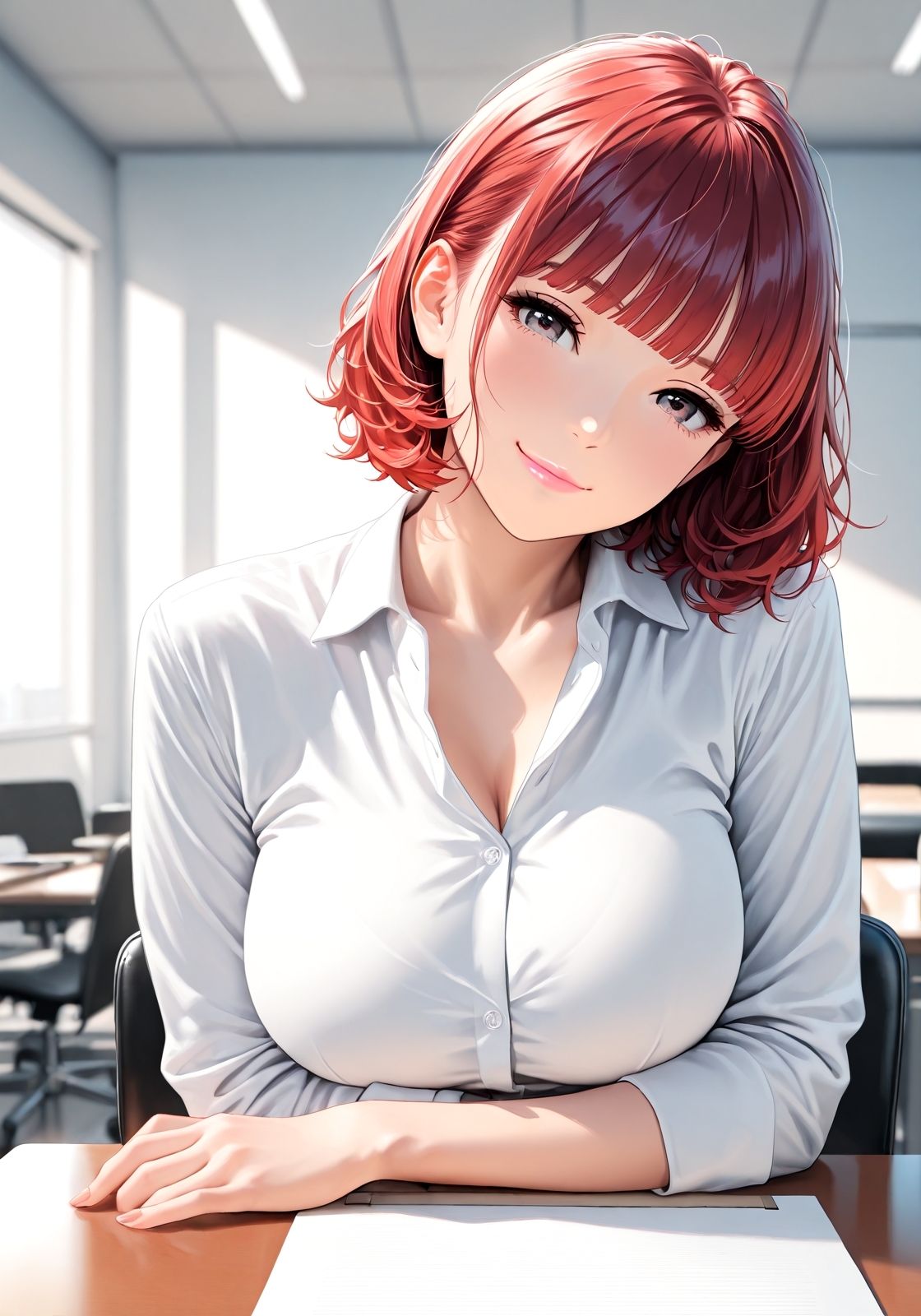 面接にビッチがきた  〜採ってくれるなら好きにしてもいいですよ〜 サンプル2ページ目