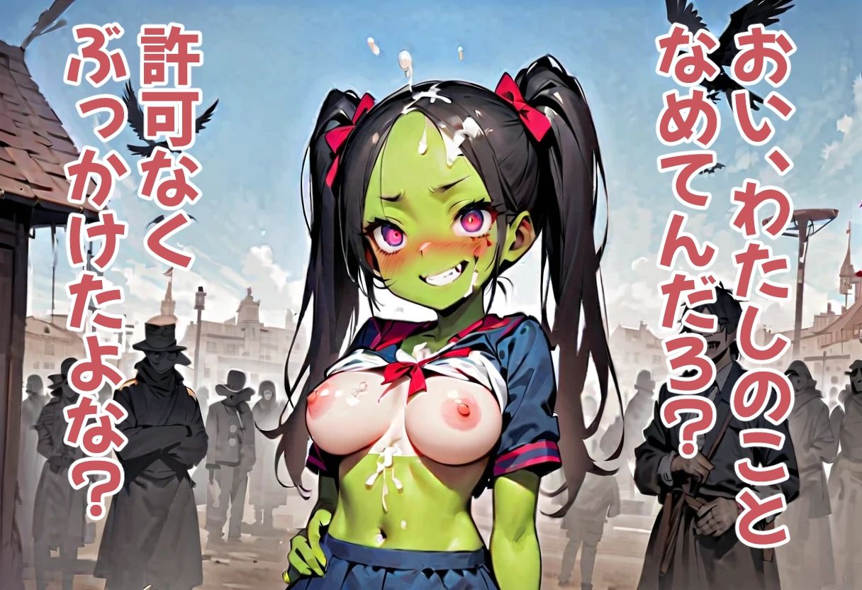 ゾンビオデコメガネちゃんと闇テーマパークでデート 巨乳・緑バージョン・横長サイズ編 サンプル5ページ目