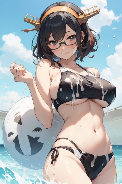 虹かけ誌  艦隊○れくしょん  イラスト集23 霧島  巨乳主義 サンプル4ページ目