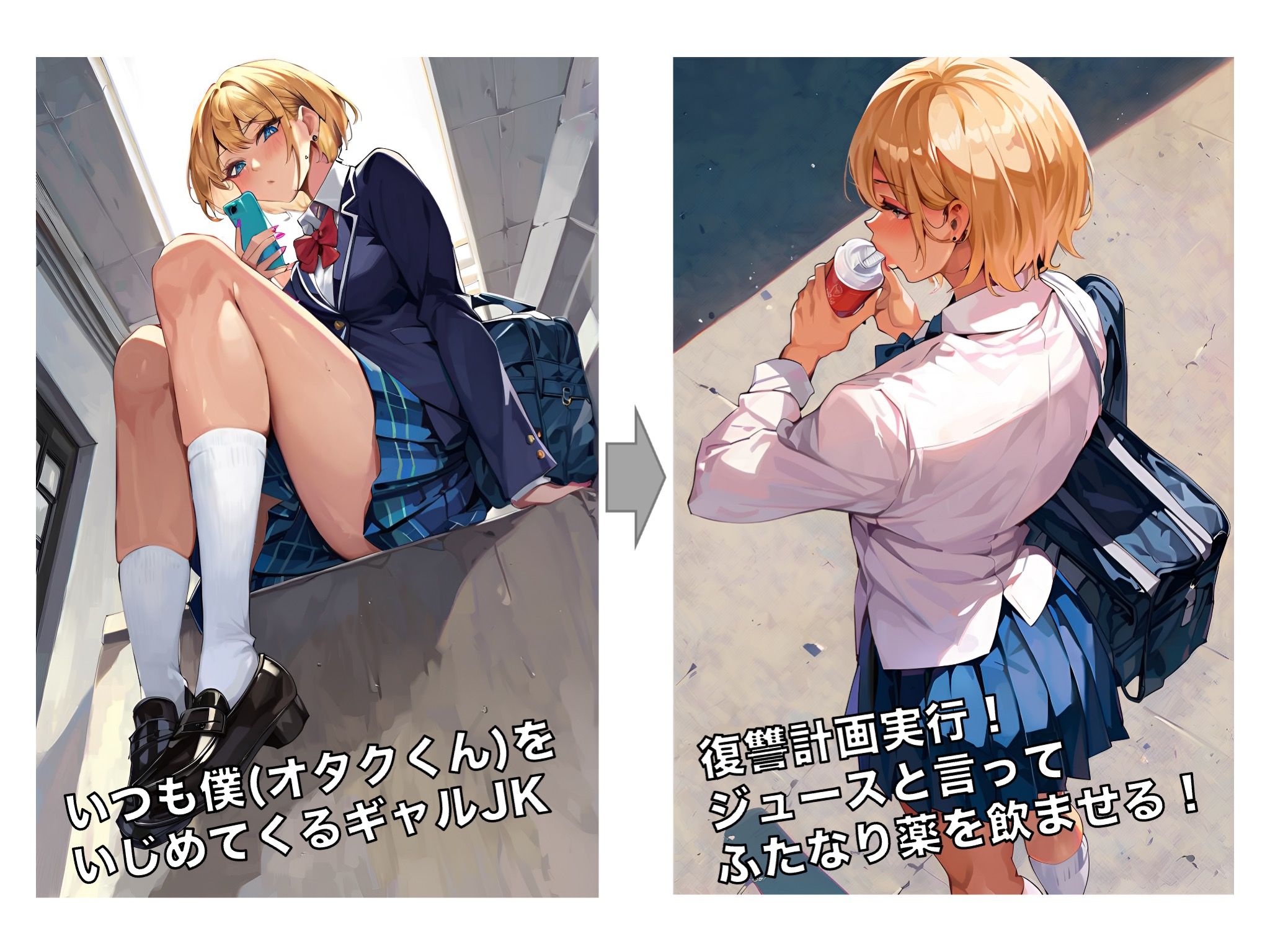 いじめっ子ギャルJK ふたなり化計画 サンプル5ページ目