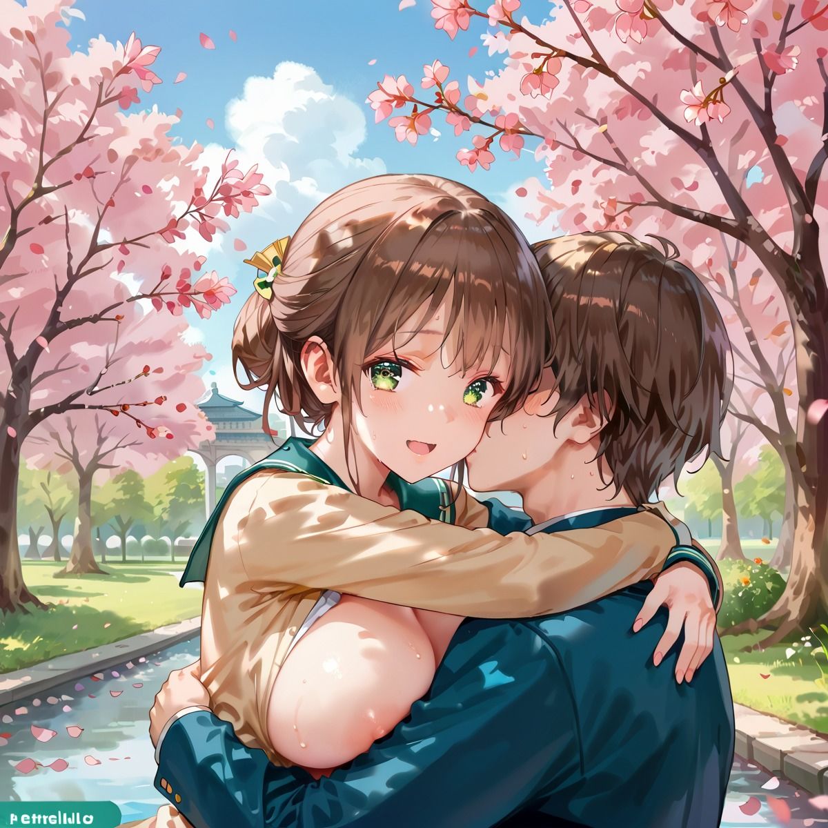 性欲満開！桜の下で巨乳女学生に大量中出し第四集 サンプル3ページ目