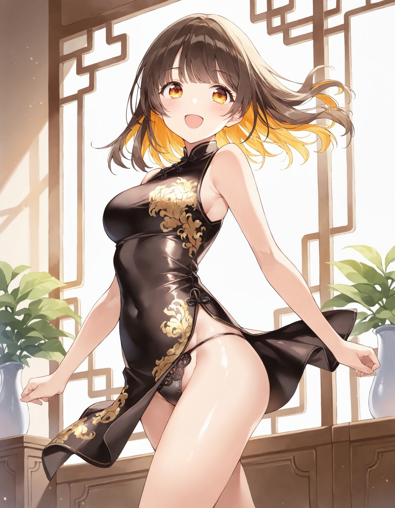 チャイナドレスでパンチラ2 サンプル3ページ目