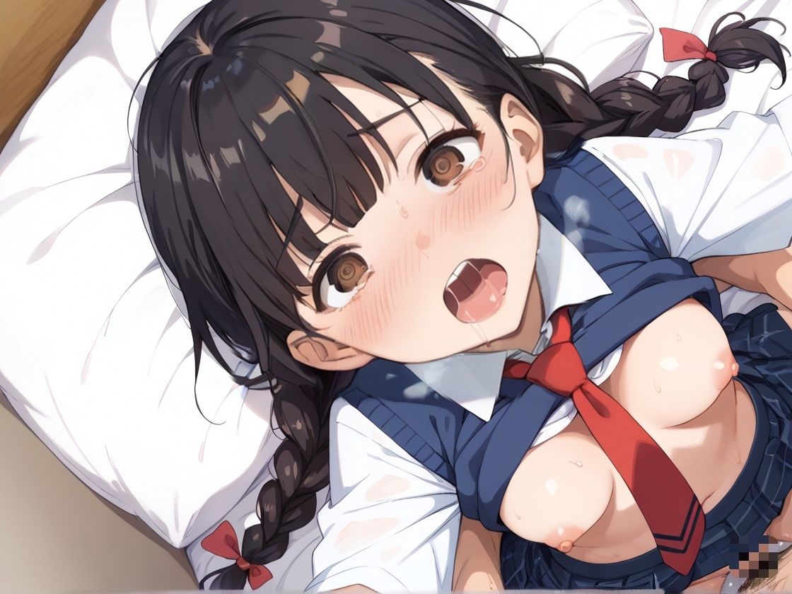 おさげな女子校生におじさんが種付け本気セックス サンプル8ページ目