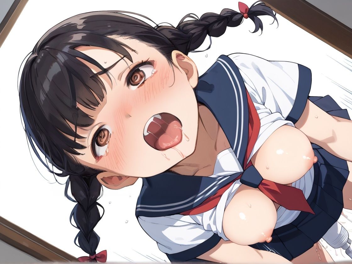 おさげな女子校生におじさんが種付け本気セックス サンプル9ページ目
