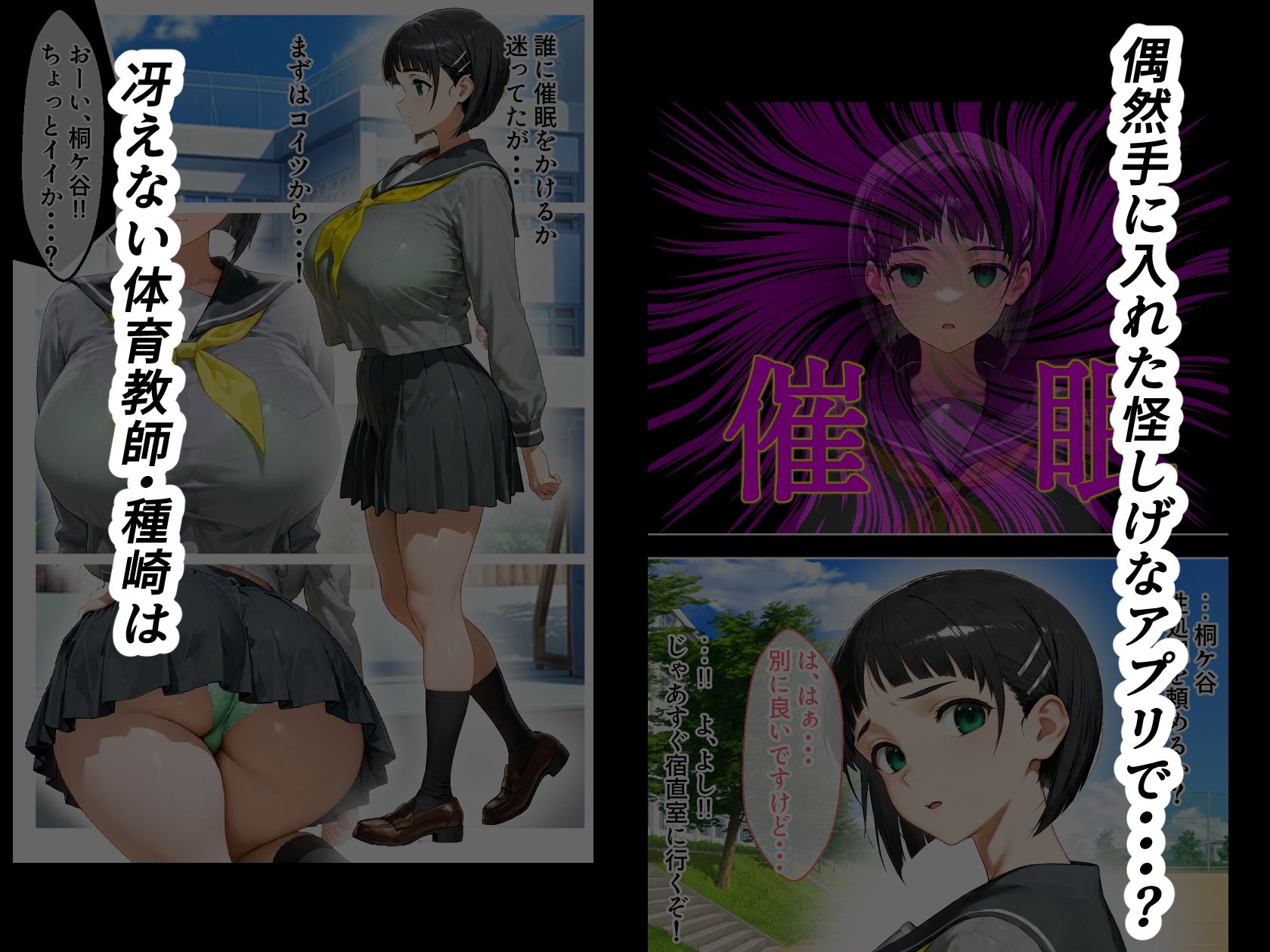 体育教師・種崎の性処理日記 〜催〇アプリであの娘を堕とせ！！〜 桐ヶ谷●葉編 サンプル1ページ目