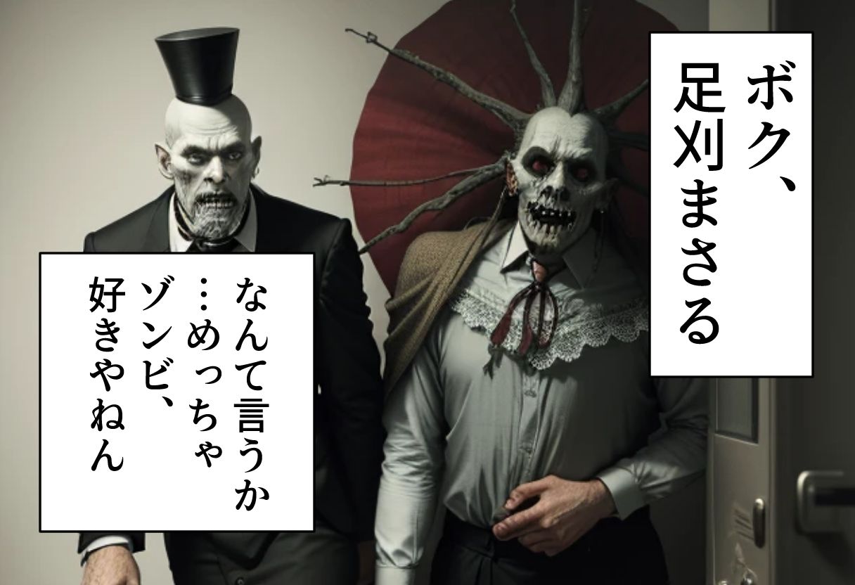 足刈がイク！  ゾンビ・パイズリ編 サンプル1ページ目