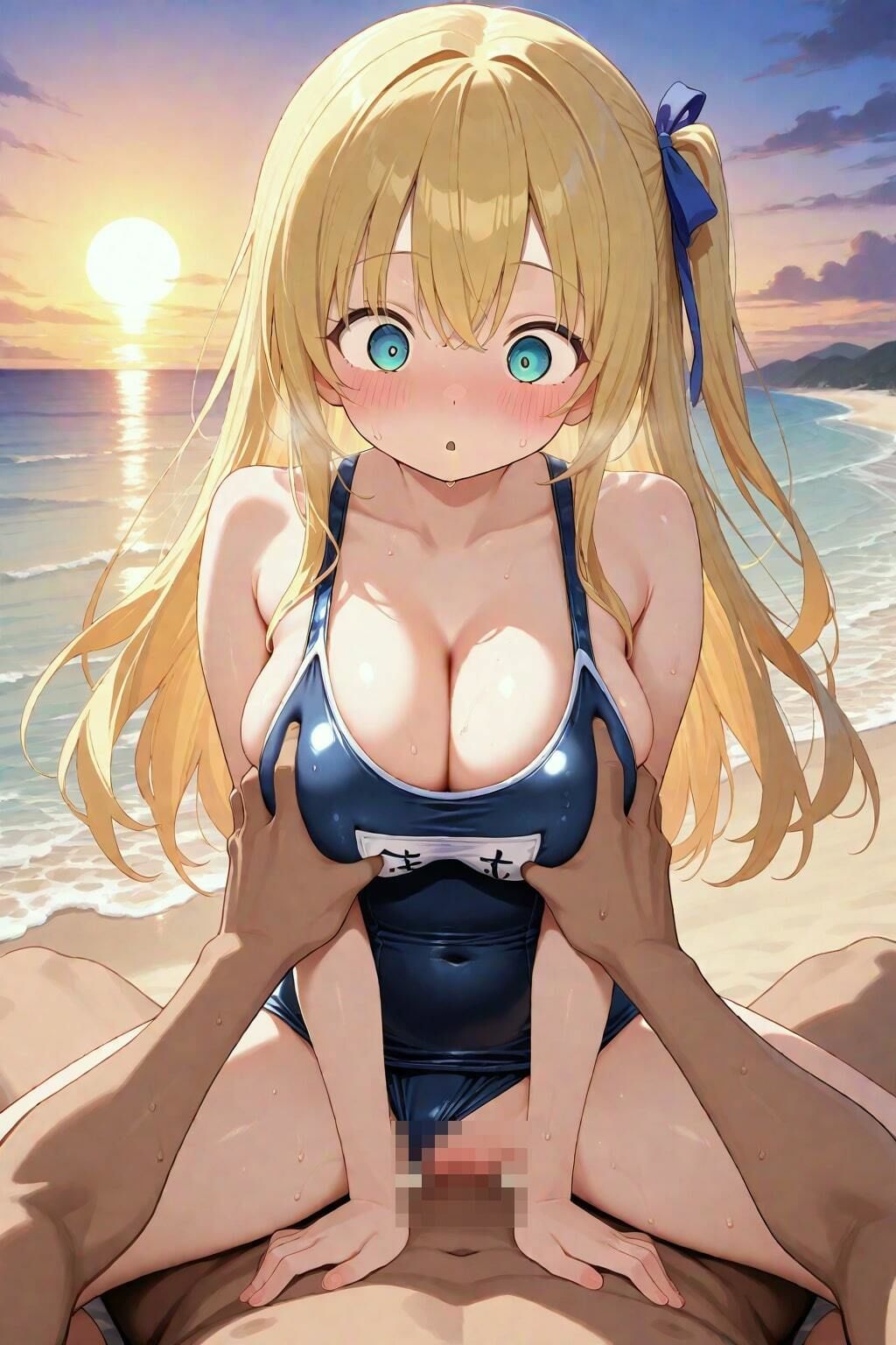 ビーチで青姦中出し サンプル3ページ目