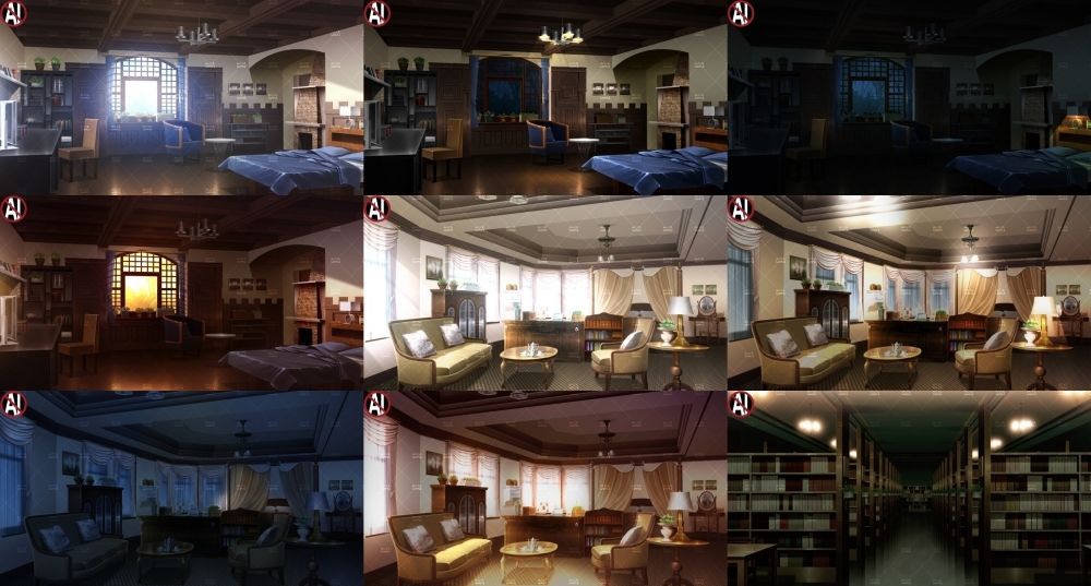 みにくる背景CG分割素材集『お屋敷編』part04B サンプル1ページ目