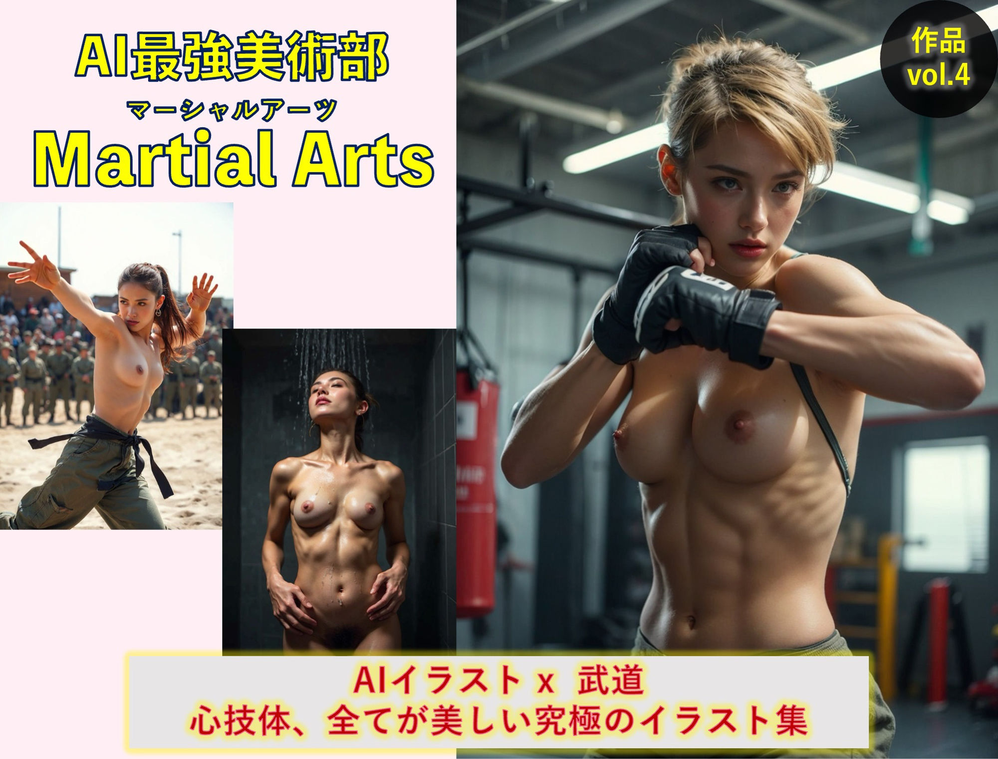 AI最強美術部vol.4「マーシャルアーツ」 サンプル1ページ目
