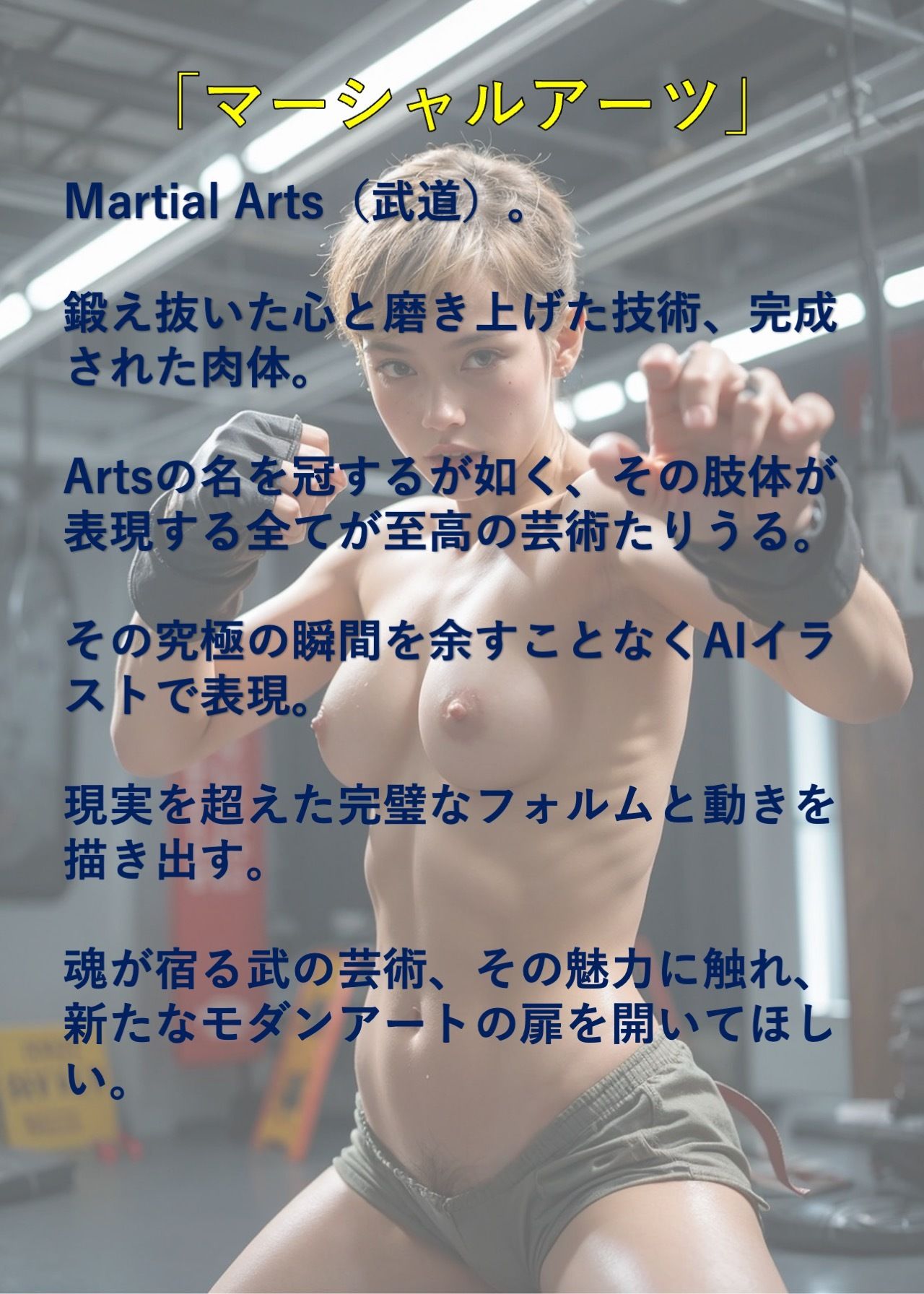 AI最強美術部vol.4「マーシャルアーツ」 サンプル2ページ目