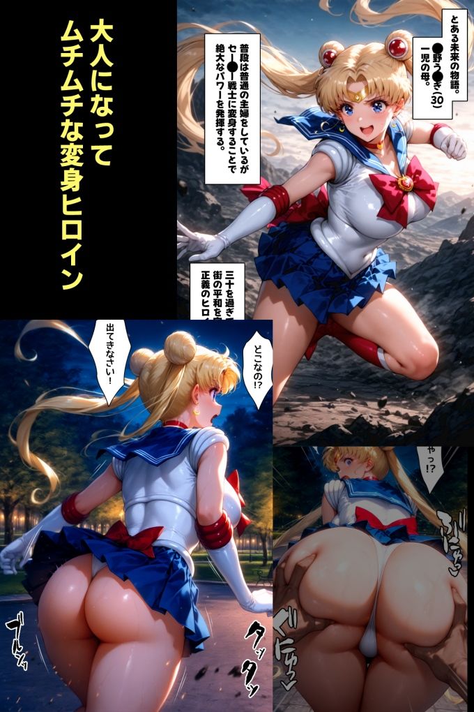 大人の変身ヒロイン催●敗北妊娠END・セーラー服の戦士出産地獄 サンプル1ページ目