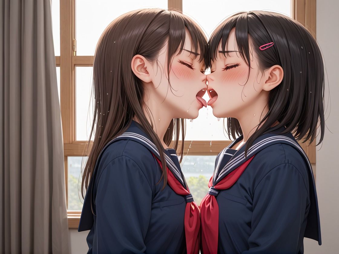 JK レズ 保健室でドキドキよだれまみれ サンプル6ページ目