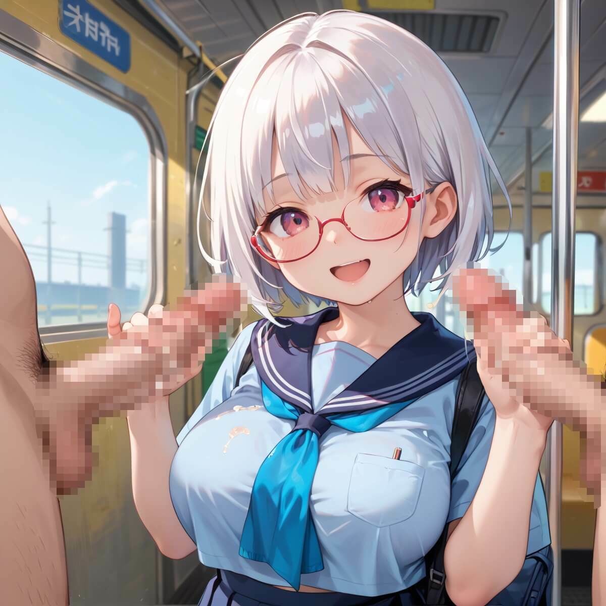 お触り放題！満員電車！朝から元気がみなぎります！4【厳選CG162枚収録】 サンプル7ページ目