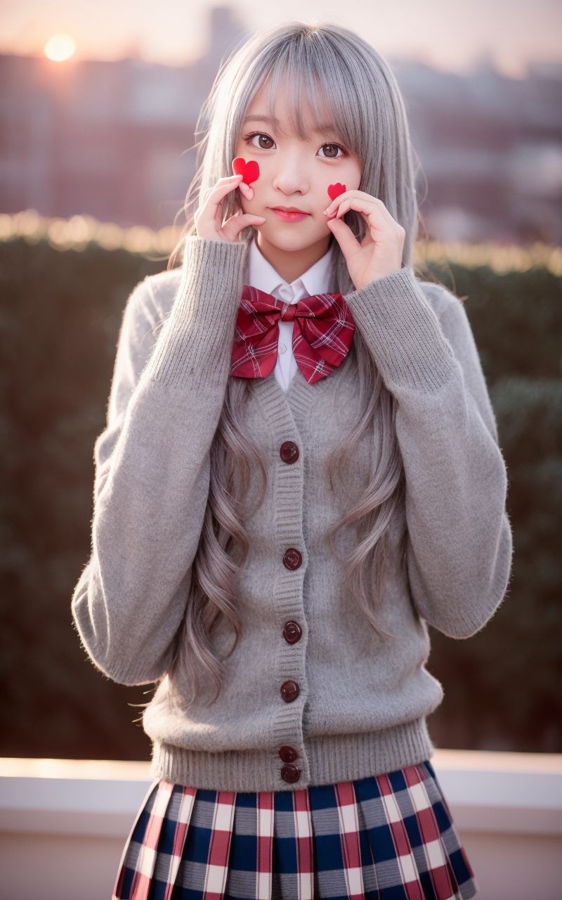 AI美女写真集┃バレンタインの乙女 サンプル2ページ目