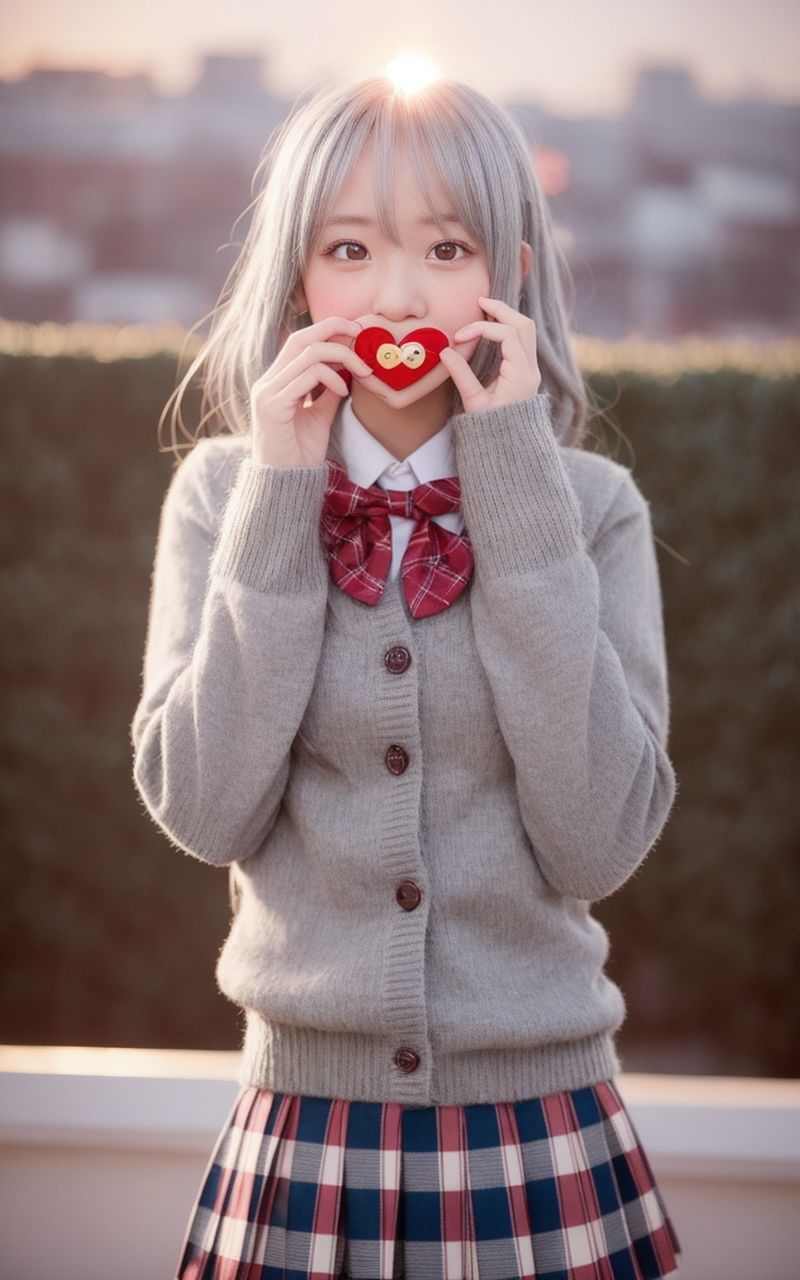 AI美女写真集┃バレンタインの乙女 サンプル4ページ目