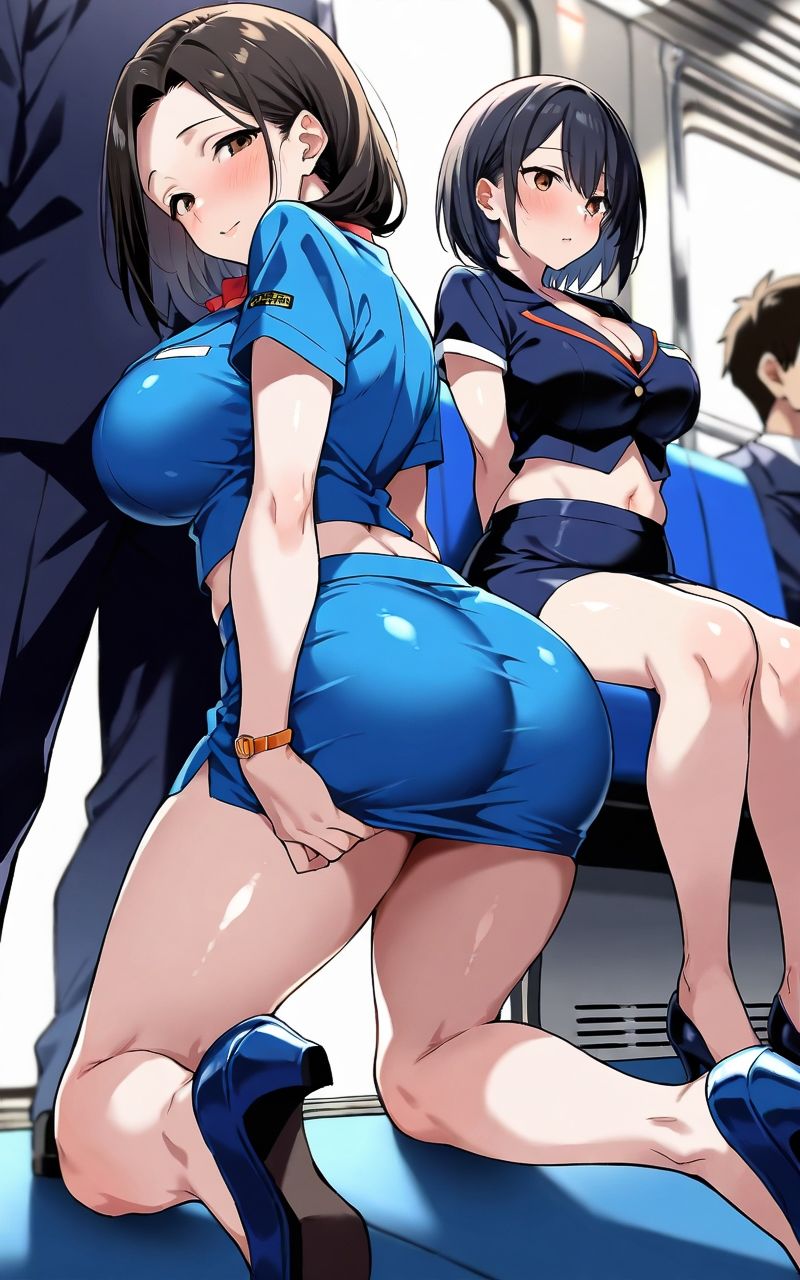 人妻CAに出会ったらハーレムになった話 サンプル4ページ目