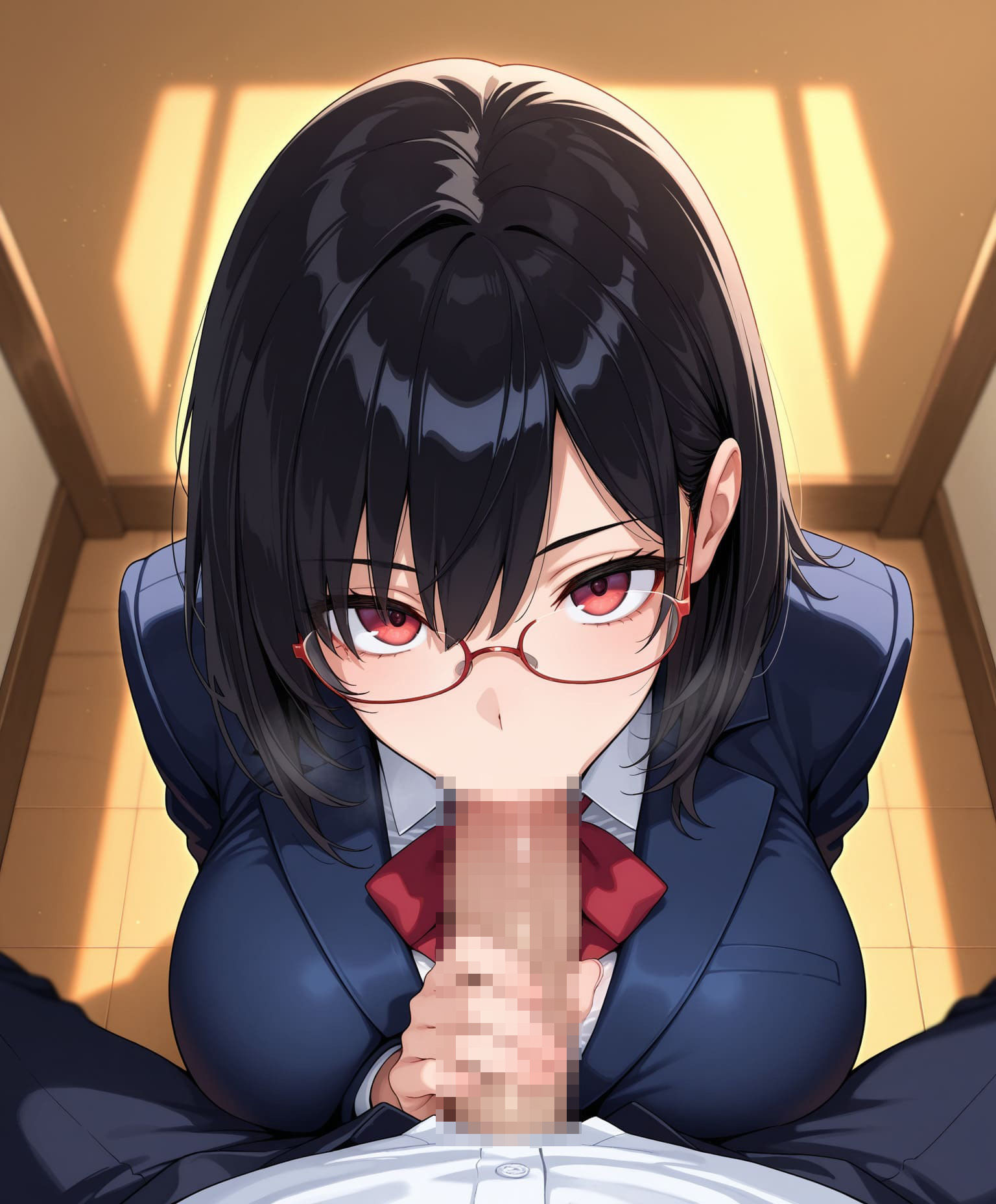 無感情爆乳メガネちゃんと汗だくセックスするまで サンプル1ページ目