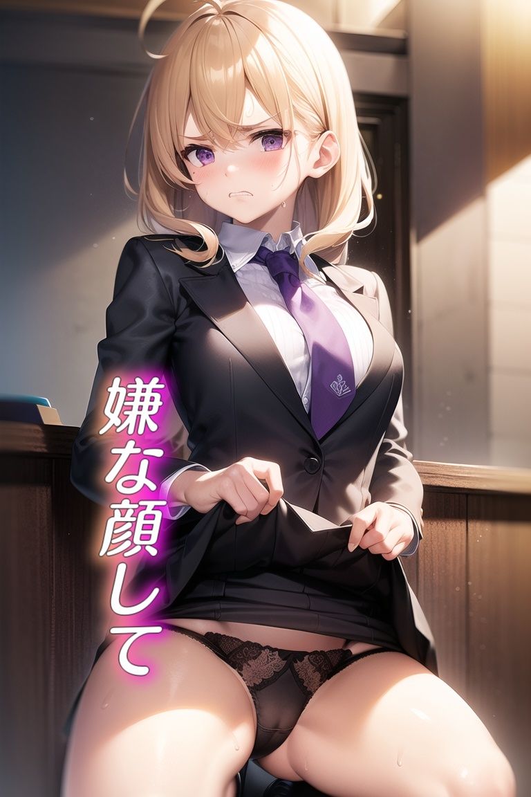 嫌な顔してパンツ見せてくる女の子〜秘書編〜 サンプル2ページ目