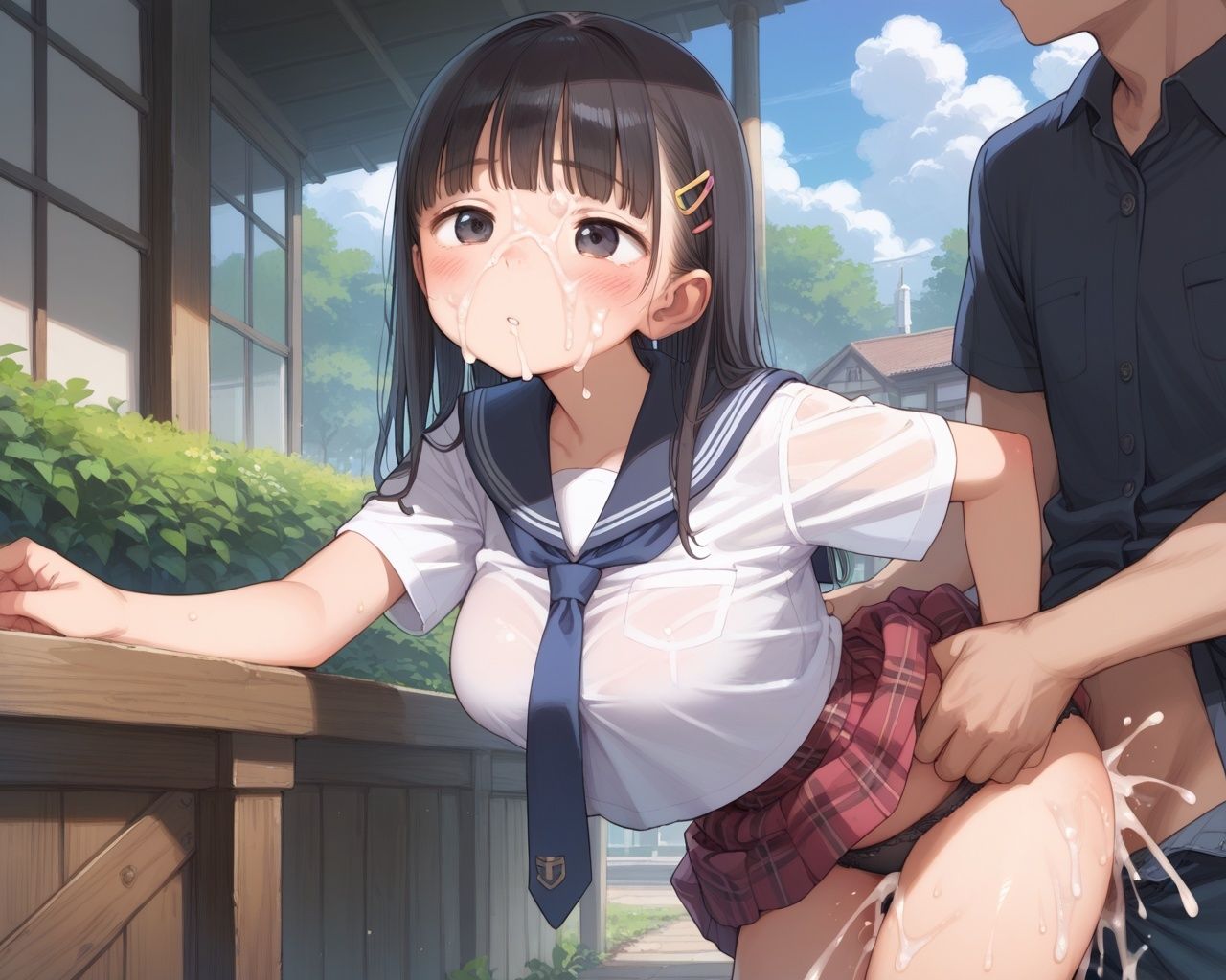 ロリ巨乳彼女達 NTR性活 絶倫同級生にぶりゅぶりゅ精子を逆流中出しされ続けて快楽に堕ちていき、僕の前でアへ顔絶頂を繰り返す僕のロリ巨乳彼女 サンプル9ページ目