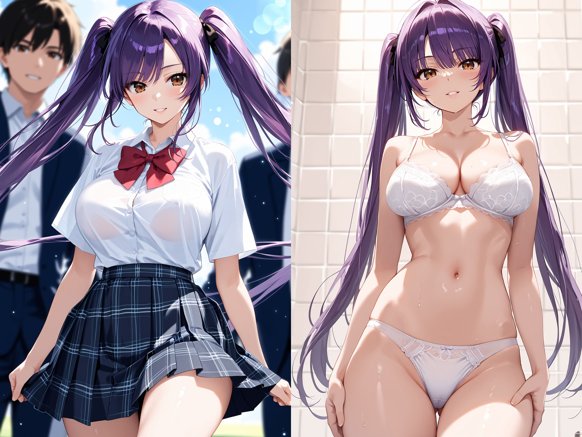 名門！ばくにゅう女子マネの性処理管理術【ツインテール編】 サンプル2ページ目