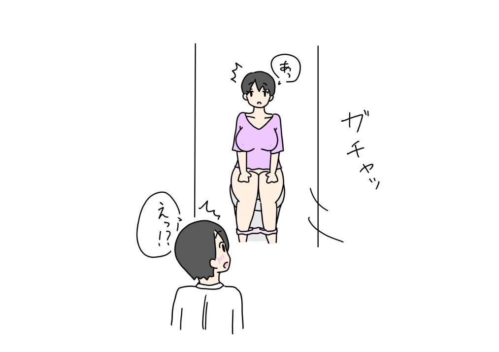 彼女のママとトイレで童貞卒業した サンプル3ページ目