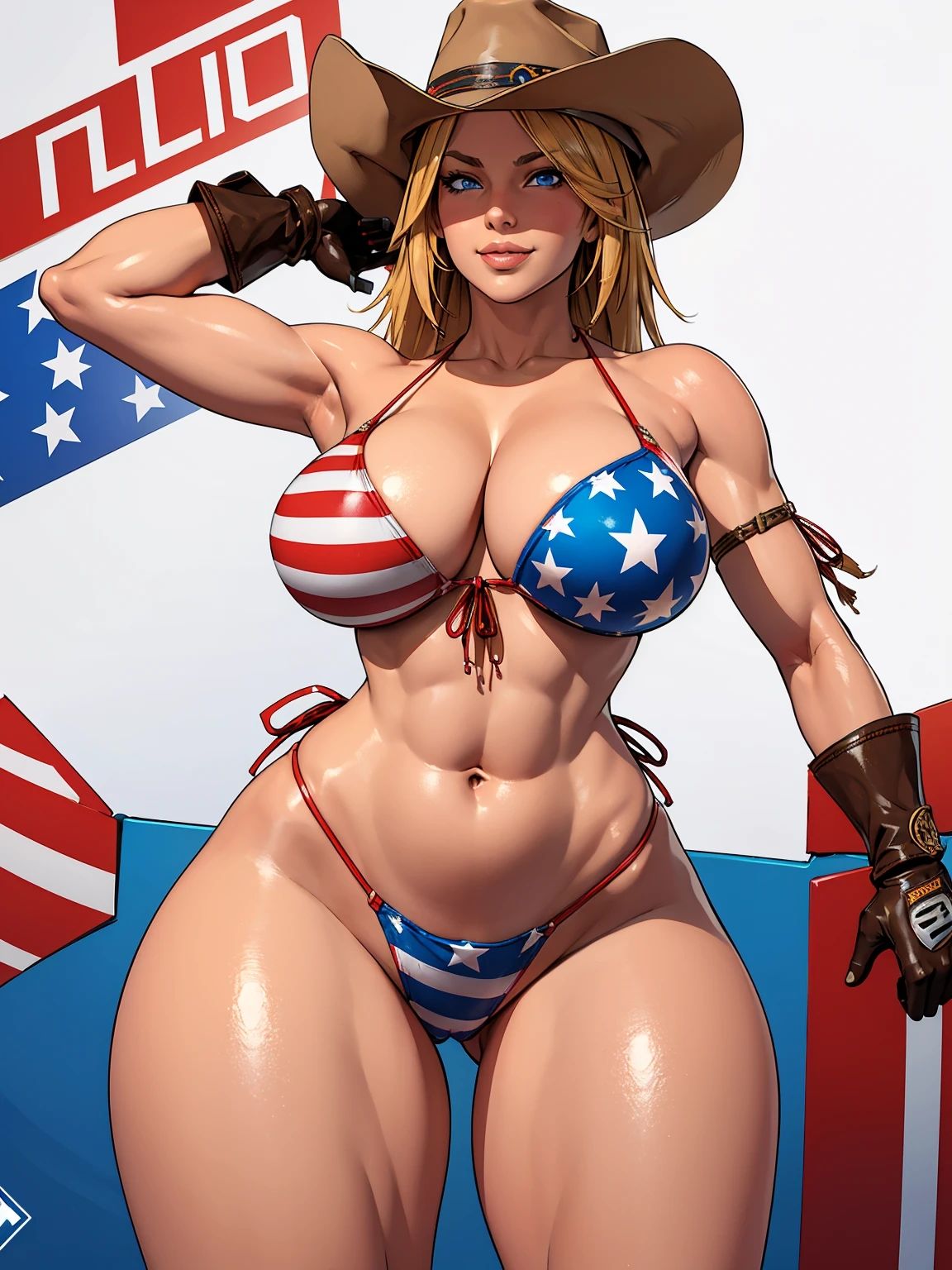 巨乳カウガールAI画像集 1 サンプル2ページ目