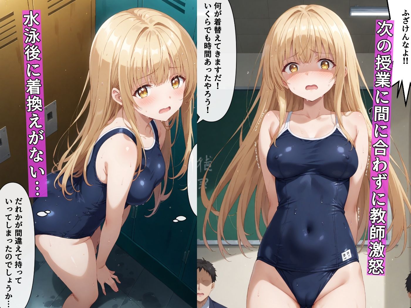クラスメイトに全裸放尿を見られた椎名〇昼が当然脅される話 サンプル5ページ目