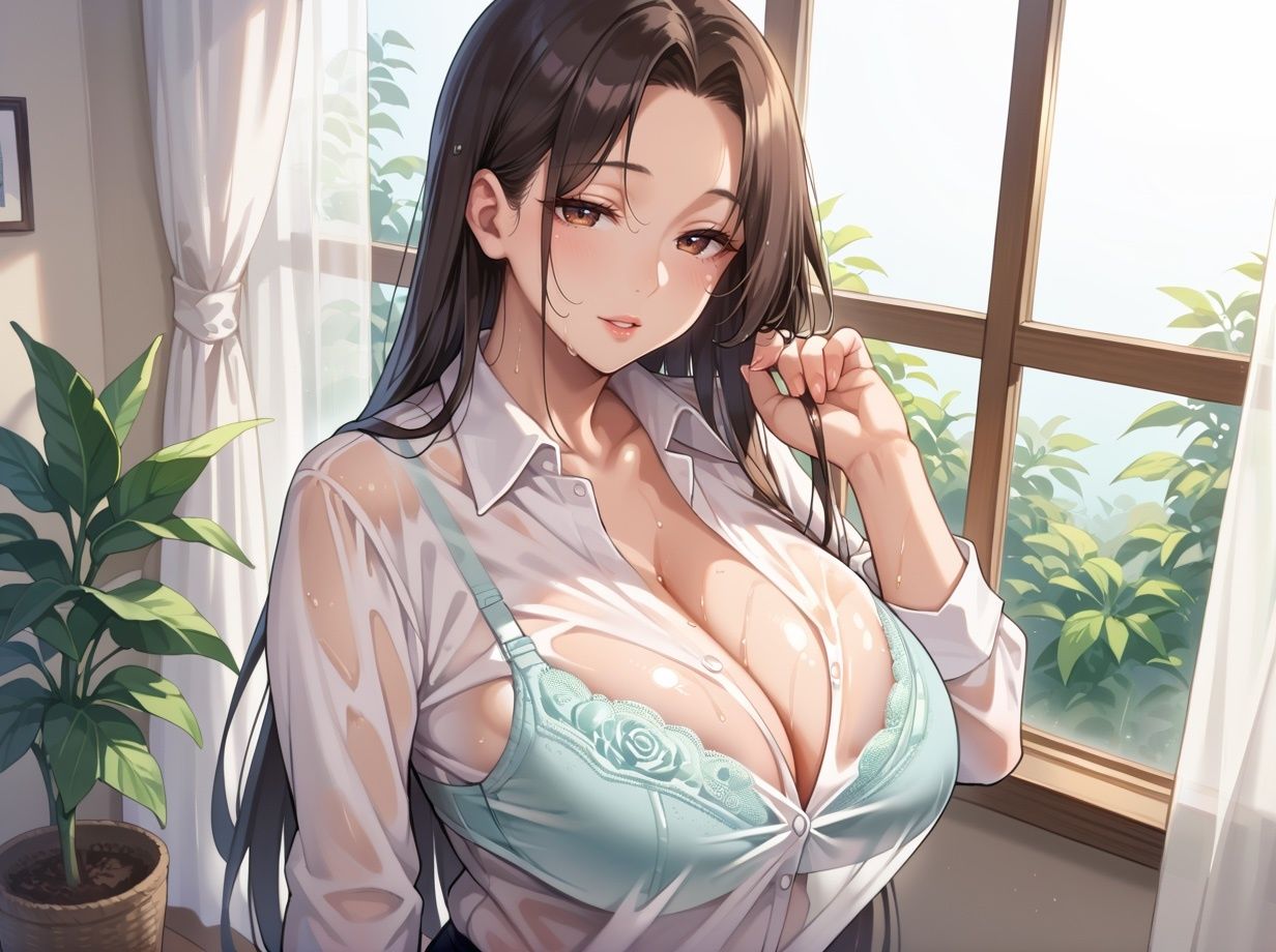 爆乳美女が雨に濡れてたから、持ち帰りセックスした サンプル1ページ目