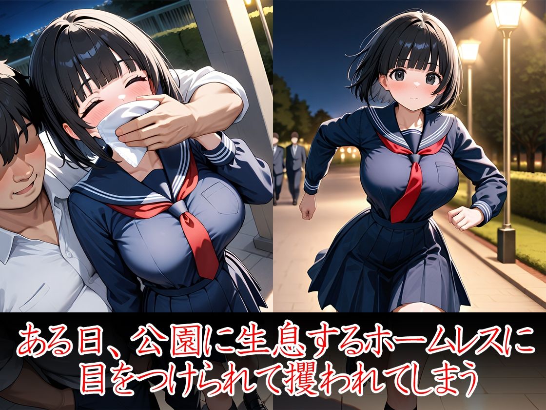 気になるあの娘が野生のおじさんにハメられる話 サンプル3ページ目