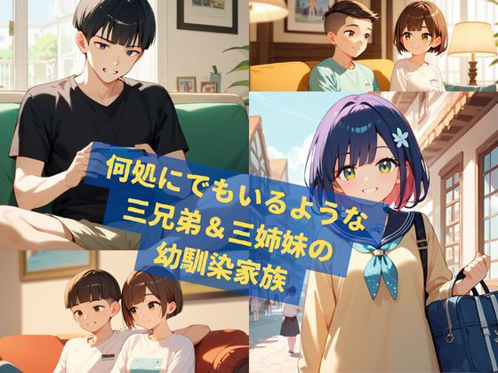三姉妹と三兄弟のNTR×2性活 サンプル1ページ目