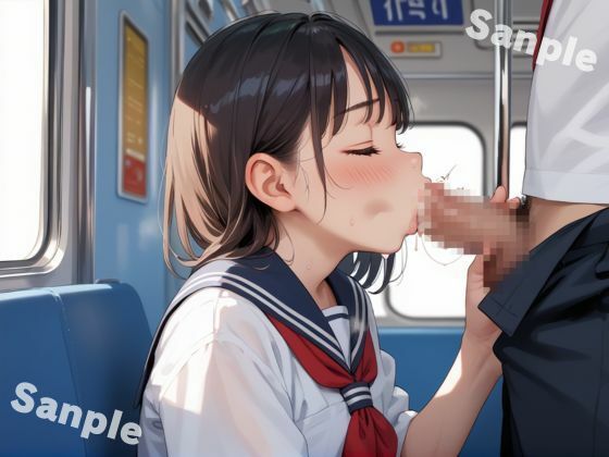 登校中の爆乳JKを中出する妄想話 サンプル4ページ目