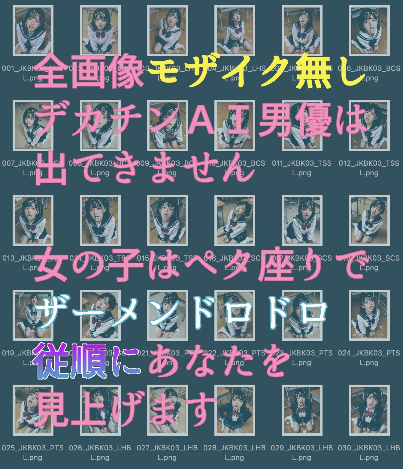 制服美少女校内大量ぶっかけ サンプル9ページ目