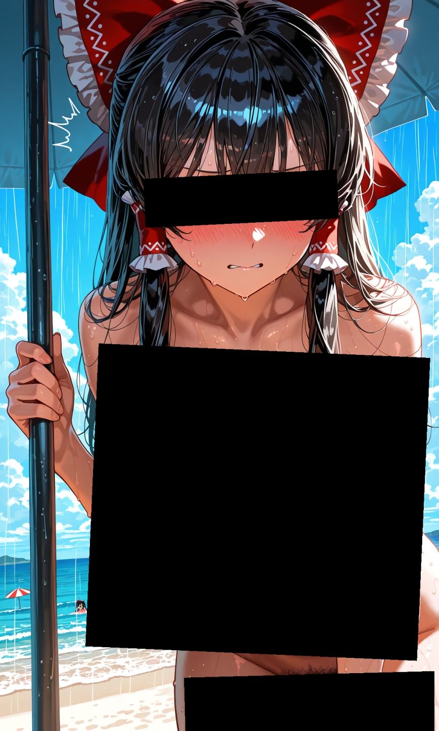 魔理沙は霊夢のえっちな写真を撮りたいようです。〜春の雨の昼の海編〜 サンプル2ページ目