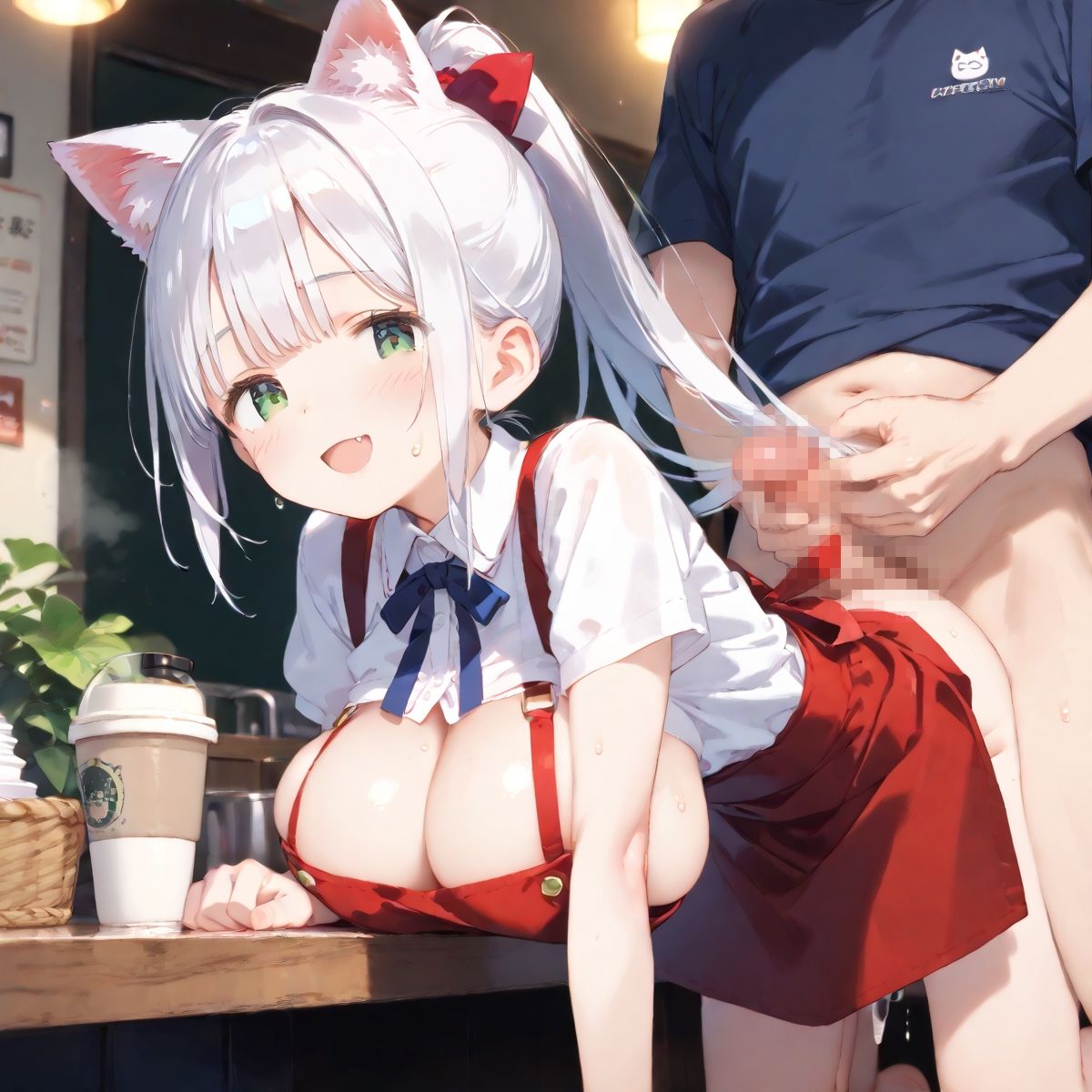【PART5】猫カフェに行ったら猫耳っ娘のいちゃらぶ接客に沼った サンプル4ページ目