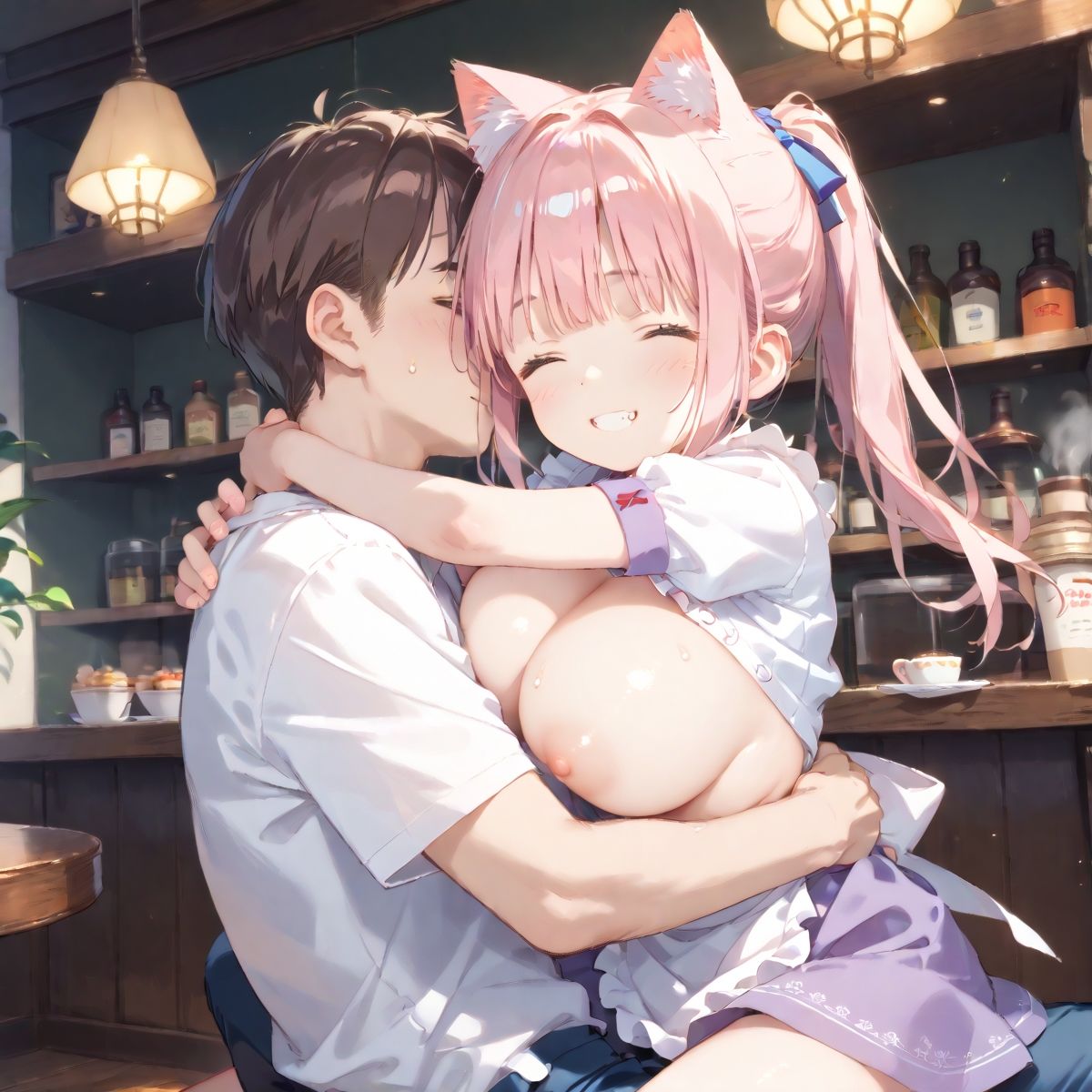 【PART5】猫カフェに行ったら猫耳っ娘のいちゃらぶ接客に沼った サンプル6ページ目