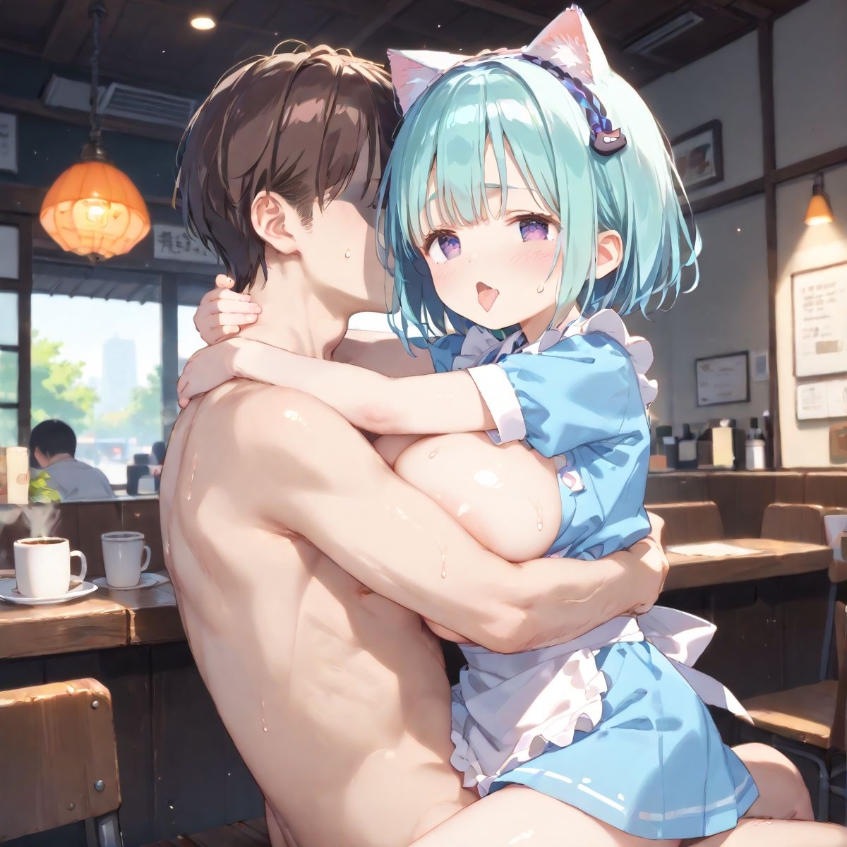 【PART7】猫カフェに行ったら猫耳っ娘のいちゃらぶ接客に沼った サンプル3ページ目