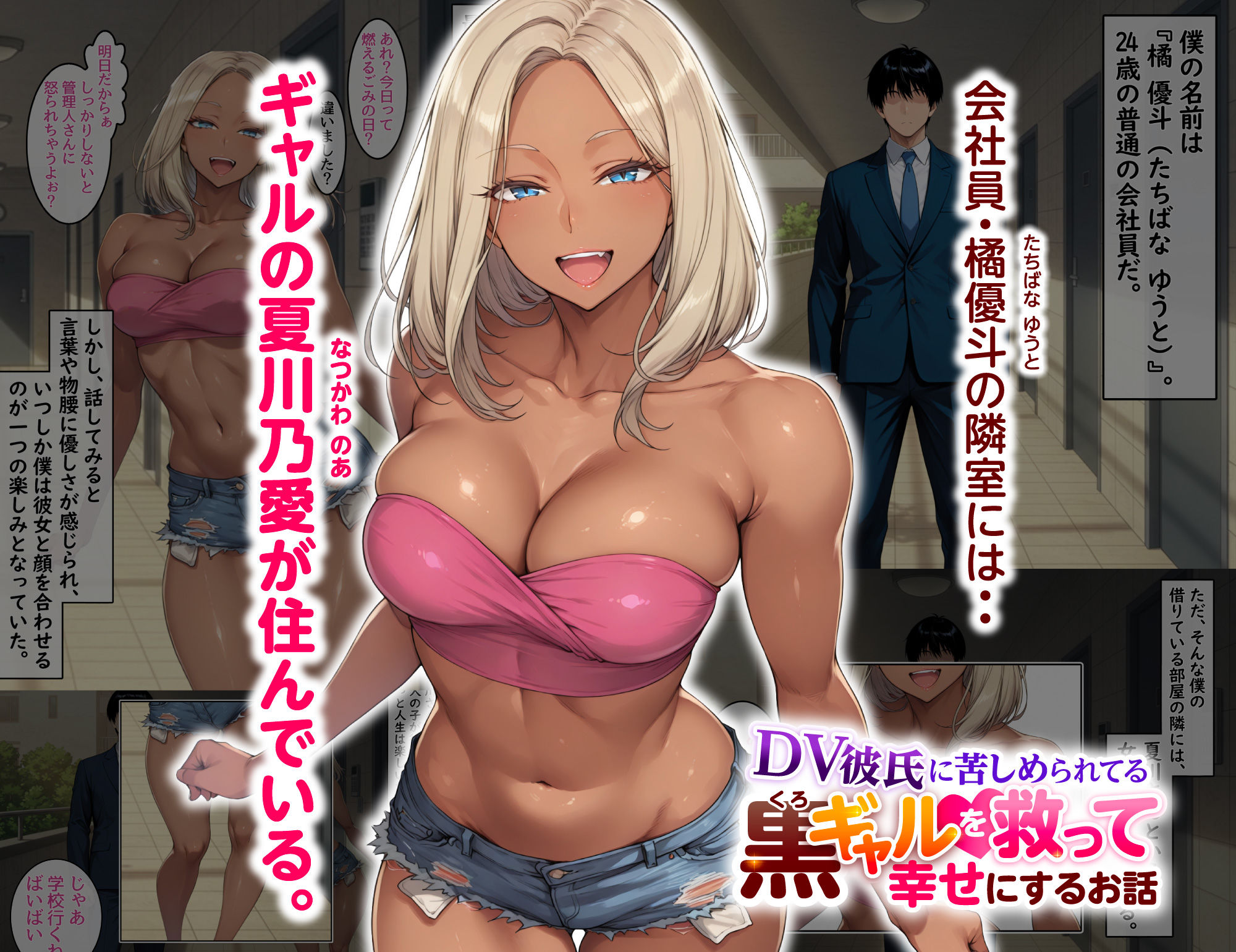 DV彼氏に苦しめられてる黒ギャルを救って幸せにするお話1 サンプル1ページ目