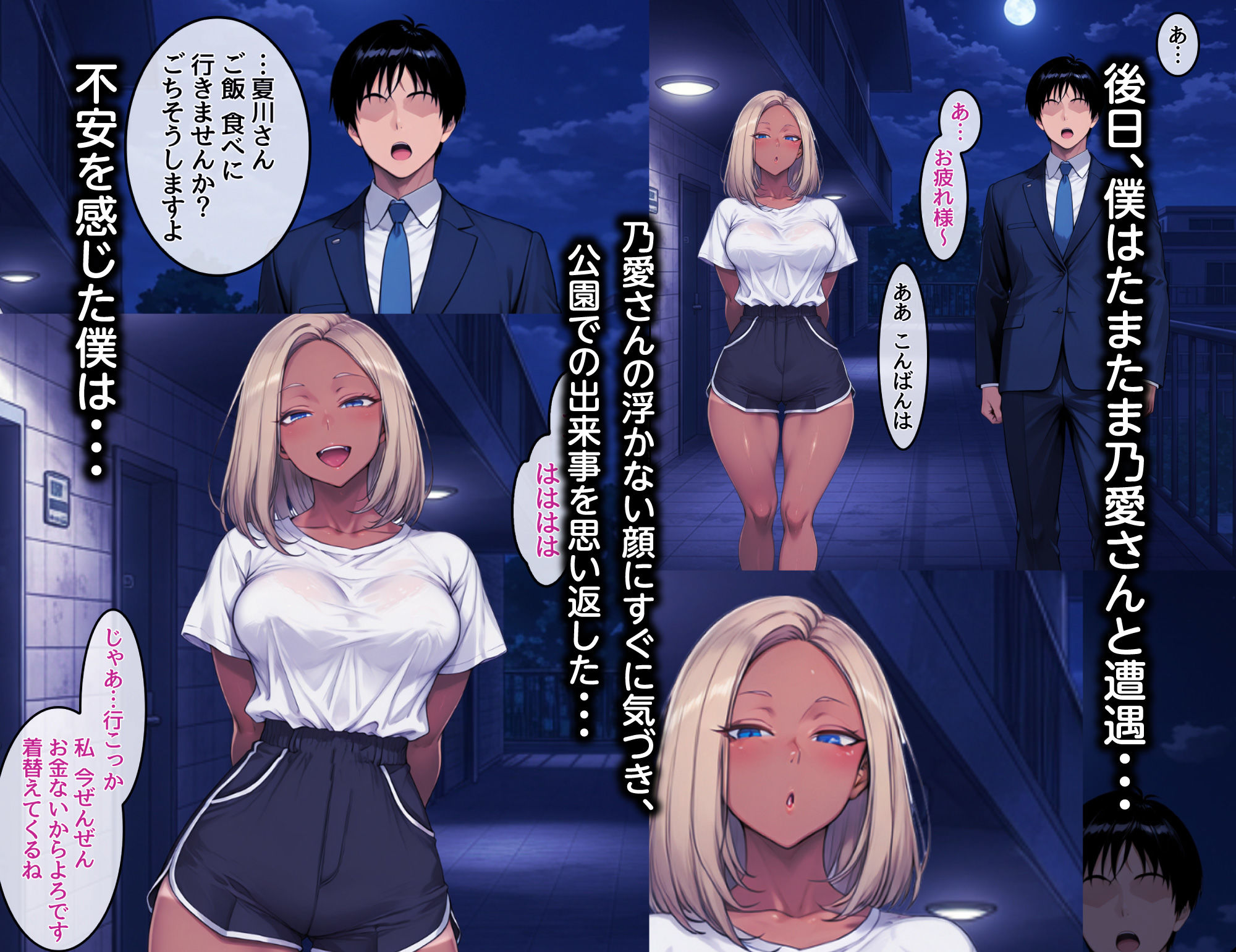 DV彼氏に苦しめられてる黒ギャルを救って幸せにするお話1 サンプル4ページ目
