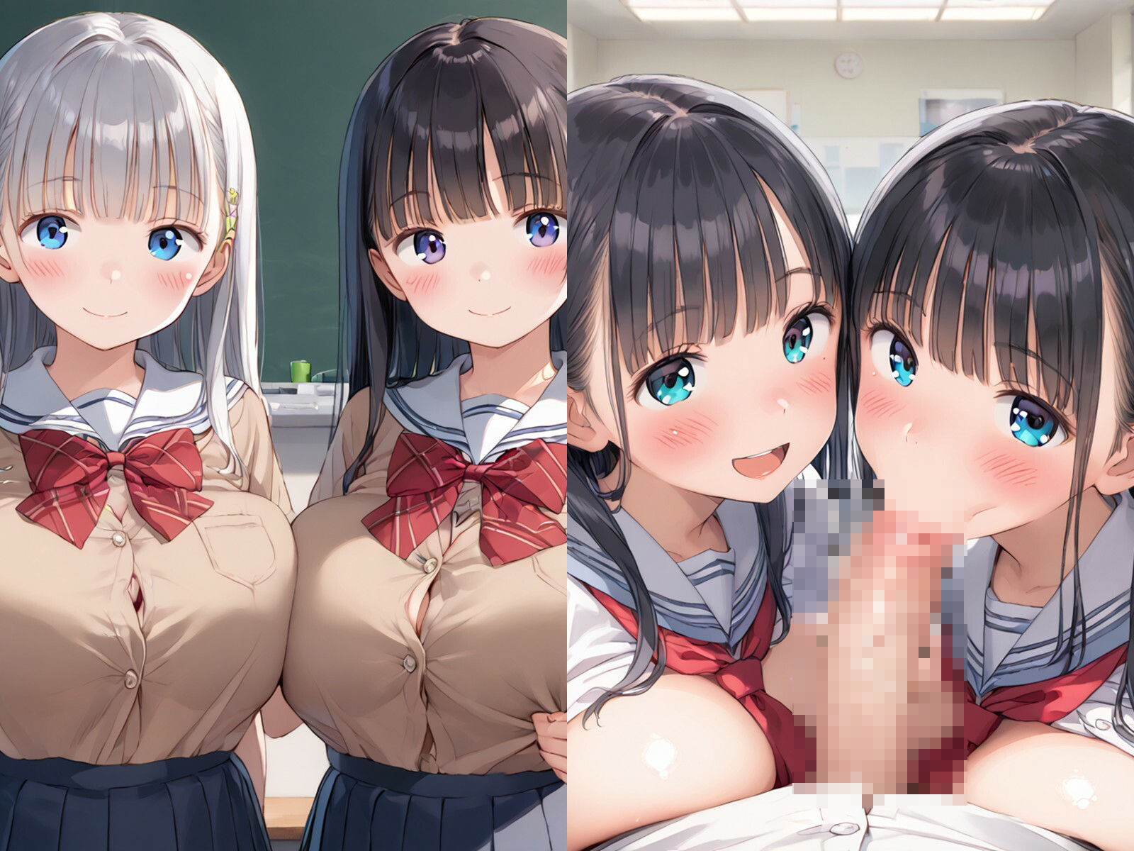 女子校のJKとハーレムおまんこ サンプル1ページ目