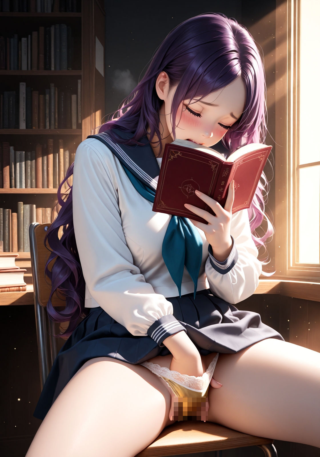 なにを読んでるんだろう 〜オナってない？〜 サンプル2ページ目
