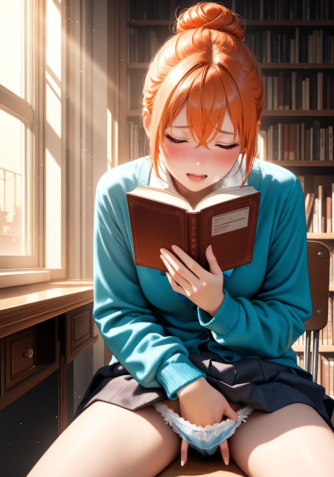 なにを読んでるんだろう 〜オナってない？〜 サンプル3ページ目