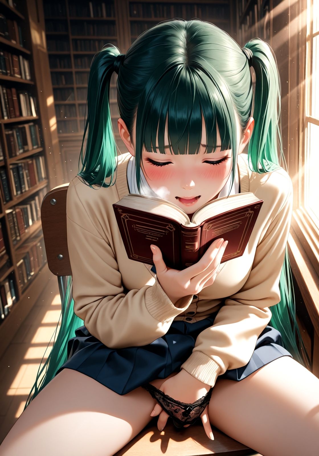 なにを読んでるんだろう 〜オナってない？〜 サンプル4ページ目