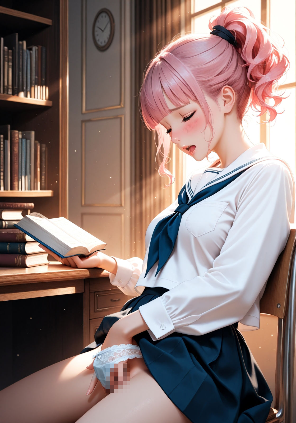 なにを読んでるんだろう 〜オナってない？〜 サンプル7ページ目