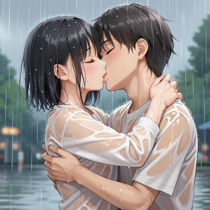 雨に濡れた彼女がエロすぎて犯した話 サンプル2ページ目