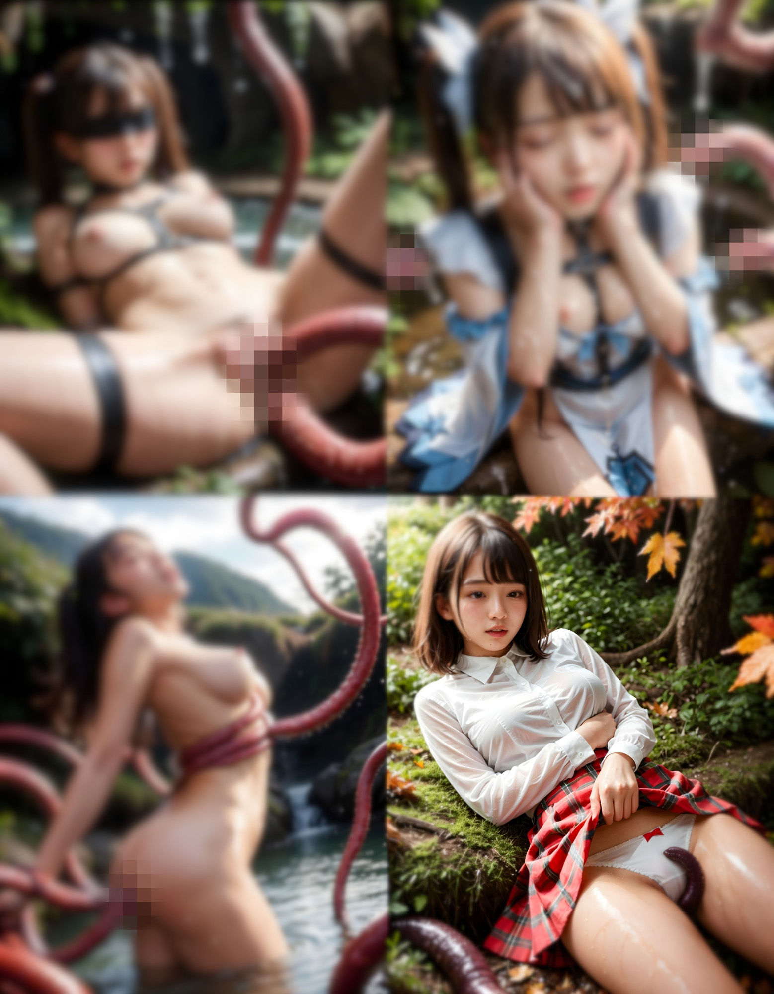 500P 美少女グラビア 触手 第2弾 サンプル4ページ目