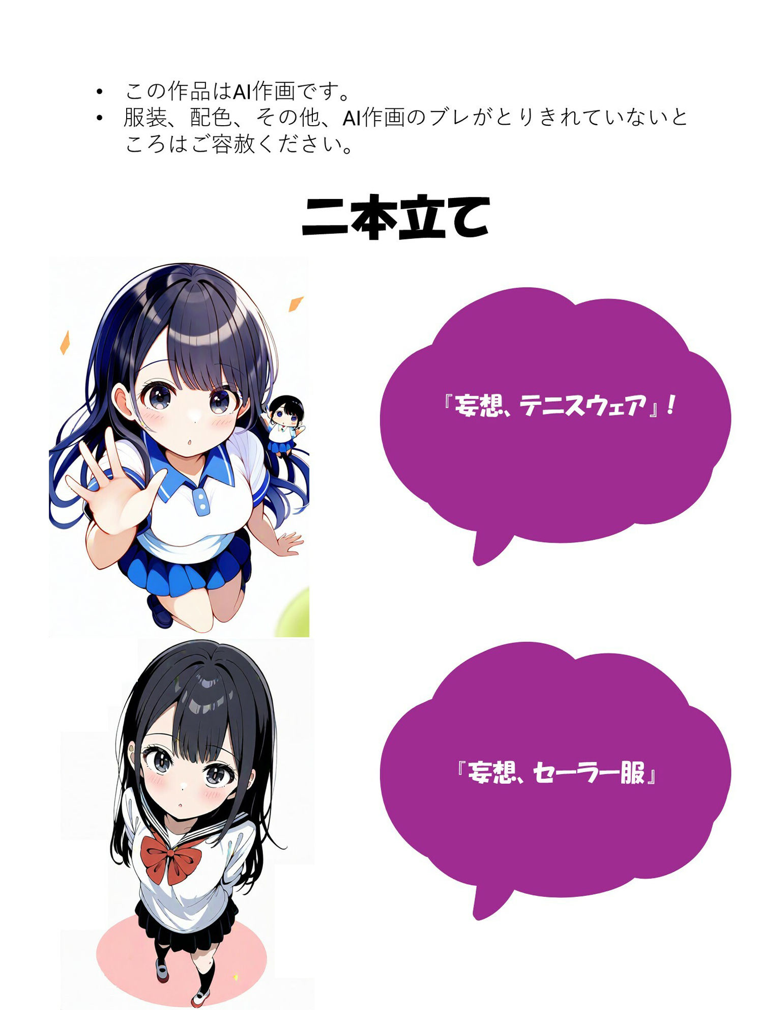 彼女が好きすぎて妄想がとまりません サンプル1ページ目