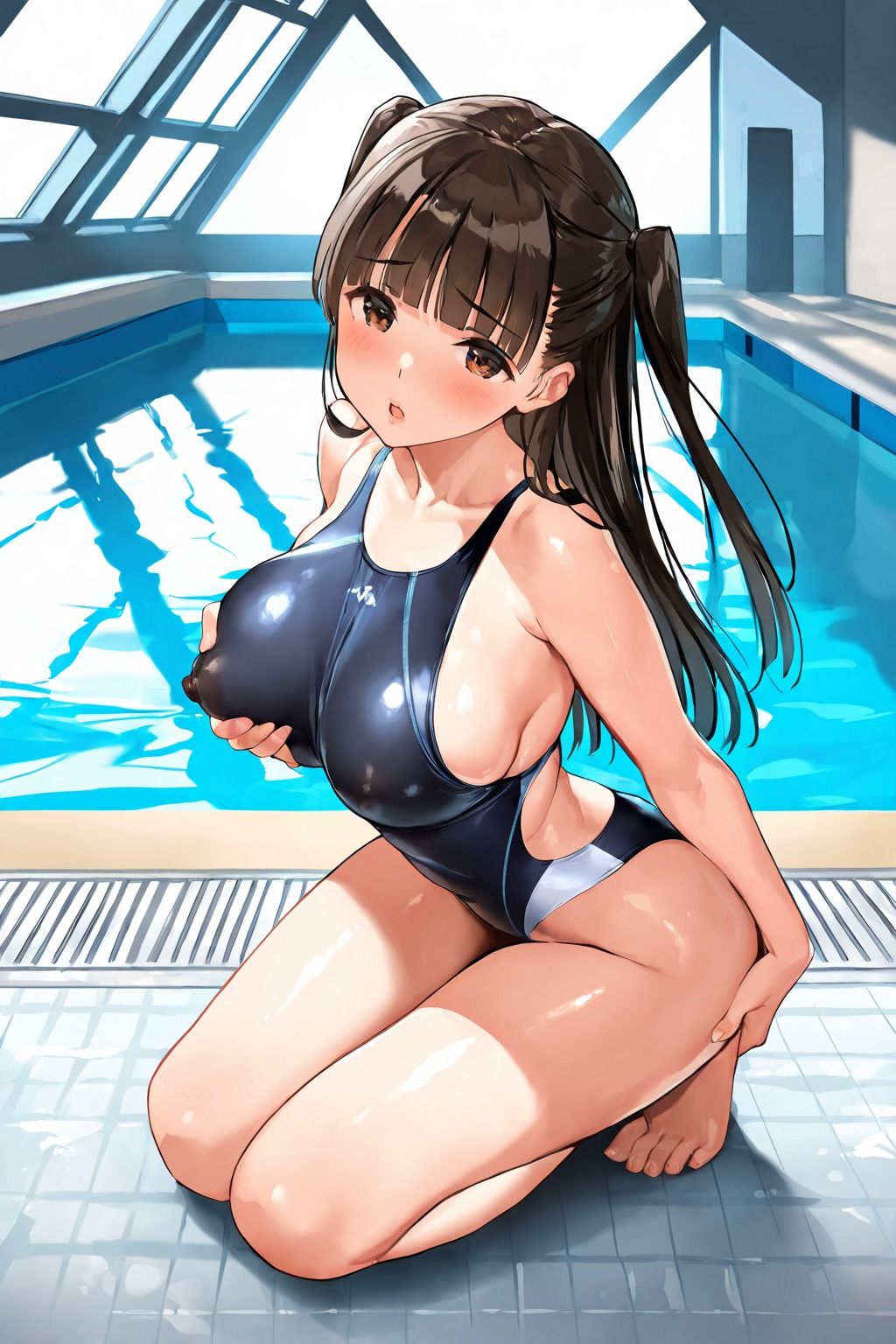 弟の巨乳の元カノを水着撮影と言って呼び出してみた サンプル6ページ目